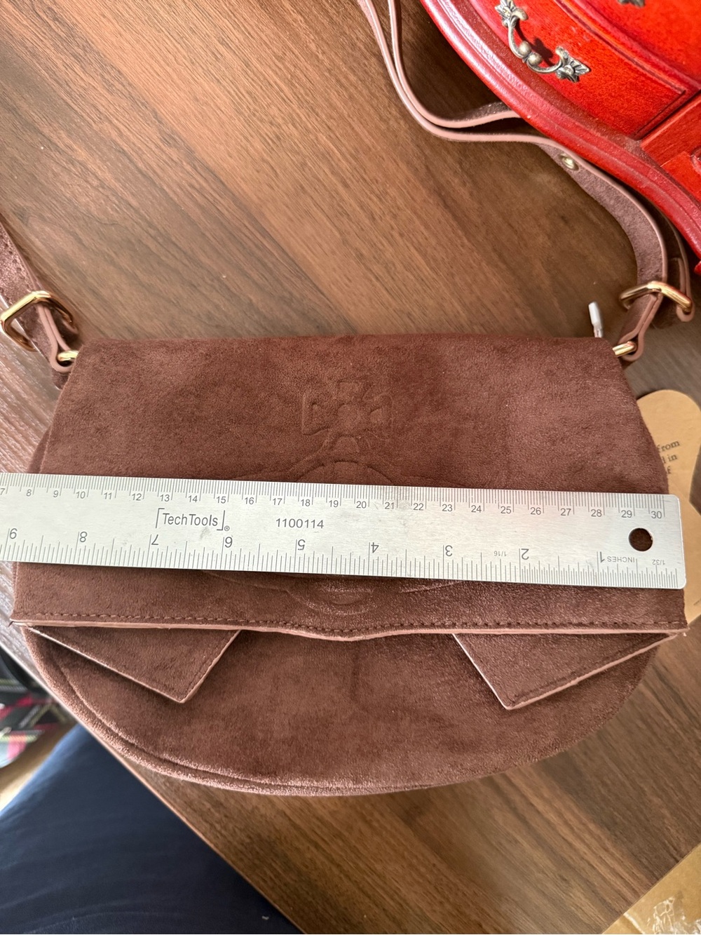 Vivienne Westwood Brown Suede Orb Flap Shoulder Bag - Picture 5 of 11